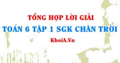 Tổng hợp Lời giải Bài tập SGK Toán 6 tập 1 Chân trời Sáng tạo